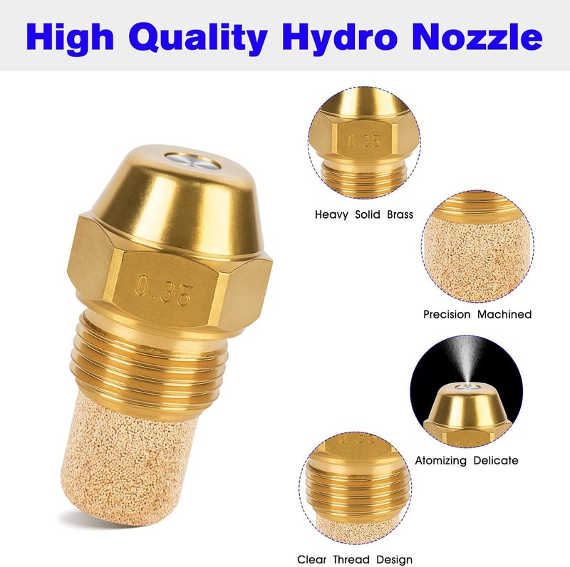 JIOTAR Aquahot Fuel Nozzle Replacement Hydro Hot Fuel Nozzle 0.35 Gallon 60 Degree Hydro Oil Burner Nozzles Aqua HOT High Pressure Burner Oil Nozzles - Image 5